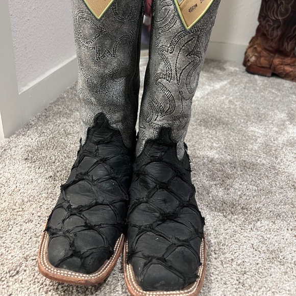 Anderson Bean Shoes Mens Anderson Bean Black Matte Pirarucu Boots